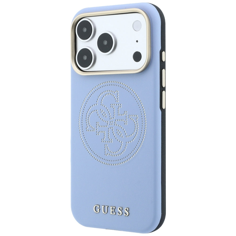 Θήκη MagSafe για Apple iPhone 18 Pro Max / 17 Pro Max, Guess, Διάτρητη 4G, Μπλε