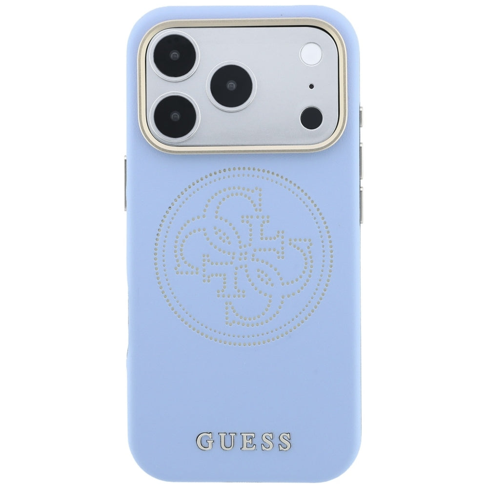 Θήκη MagSafe για Apple iPhone 18 Pro Max / 17 Pro Max, Guess, Διάτρητη 4G, Μπλε