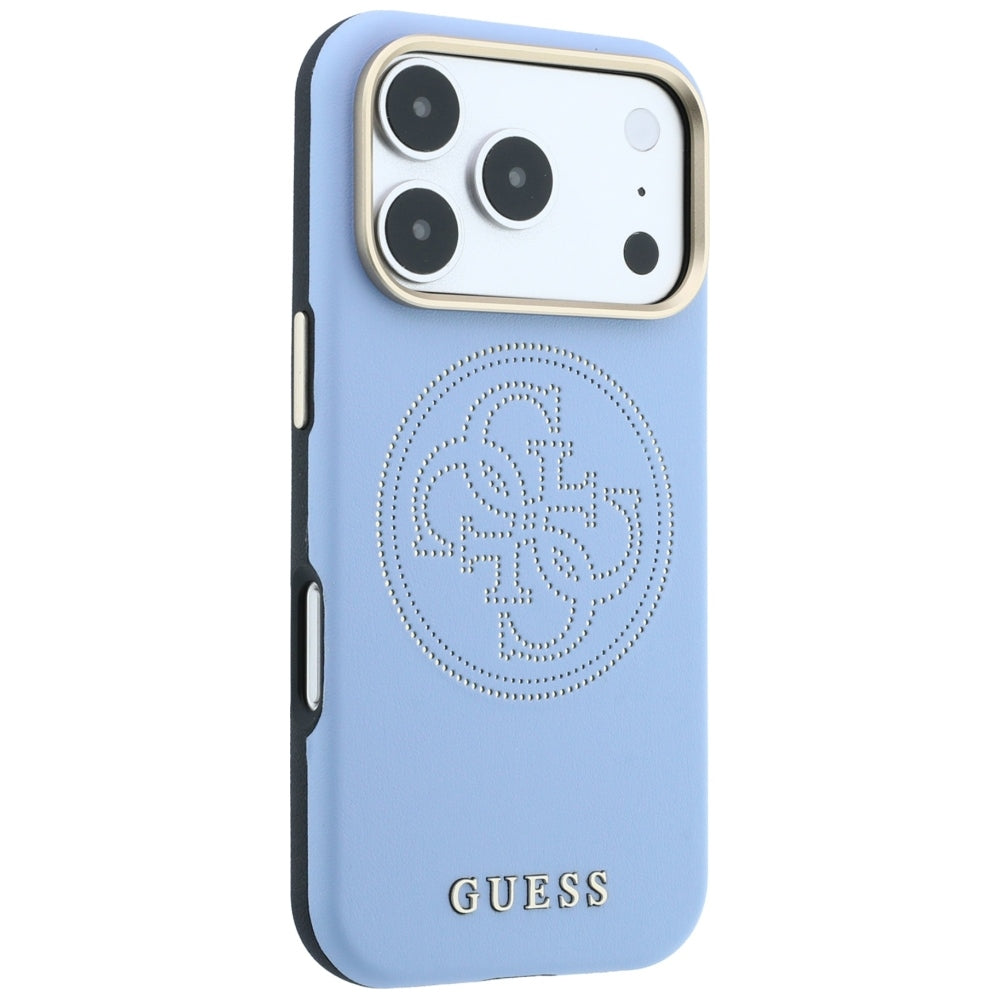 Θήκη MagSafe για Apple iPhone 18 Pro Max / 17 Pro Max, Guess, Διάτρητη 4G, Μπλε