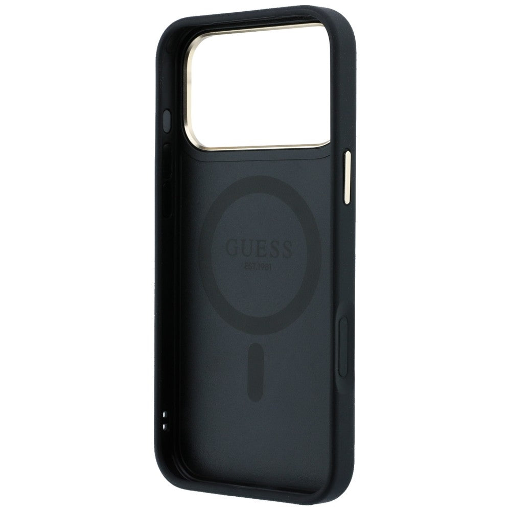 Θήκη MagSafe για Apple iPhone 18 Pro Max / 17 Pro Max, Guess, Ring Stand Classic Logo, Μαύρο