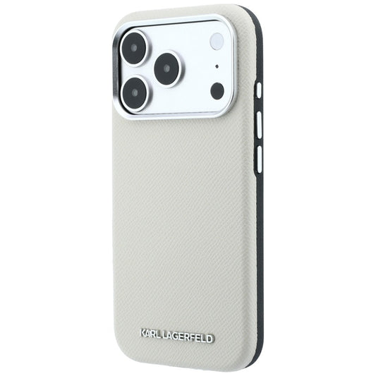 Θήκη MagSafe για Apple iPhone 18 Pro Max / 17 Pro Max, Karl Lagerfeld, Με υφή επιμήκης λογότυπο, Μπεζ