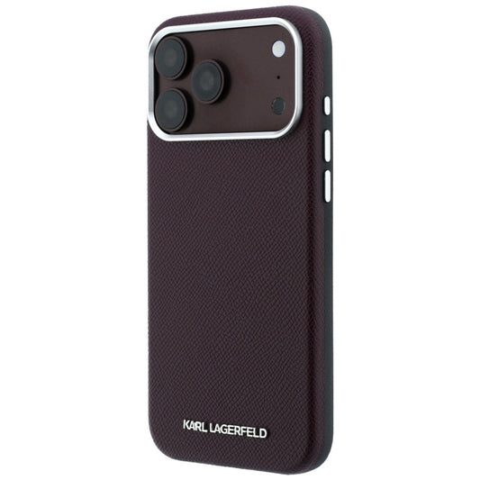 Θήκη MagSafe για Apple iPhone 18 Pro Max / 17 Pro Max, Karl Lagerfeld, Με υφή επιμήκης λογότυπο, Βυσσινί