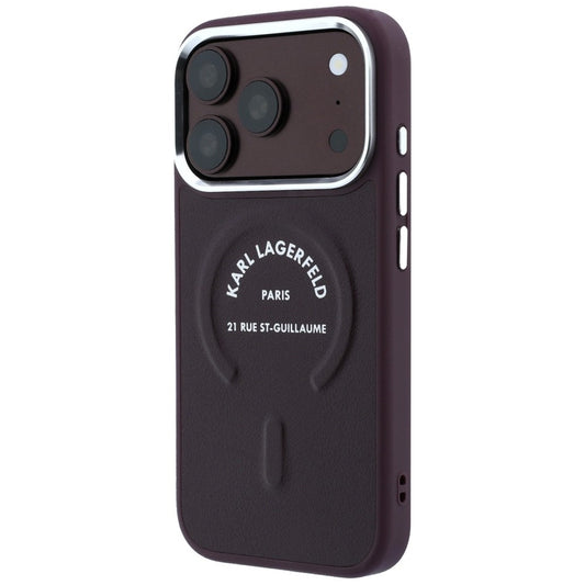 Θήκη MagSafe για Apple iPhone 18 Pro Max / 17 Pro Max, Karl Lagerfeld, Δαχτυλίδι Karl RSG Logo, Βυσσινί