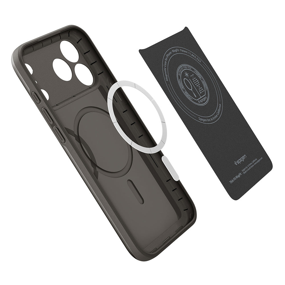 Θήκη MagSafe για Apple iPhone 18 Pro Max / 17 Pro Max, Spigen, Thin Fit, Γκρι ACS12107