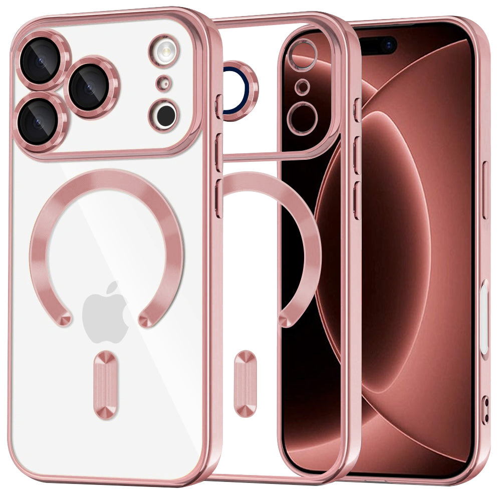 Θήκη MagSafe για Apple iPhone 18 Pro Max / 17 Pro Max, Techsuit, Luxury Crystal, Ροζ