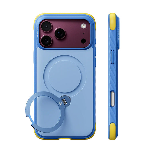 Θήκη MagSafe για Apple iPhone 18 Pro Max / 17 Pro Max, Torras, Ostand Q3 Rugged, Μπλε