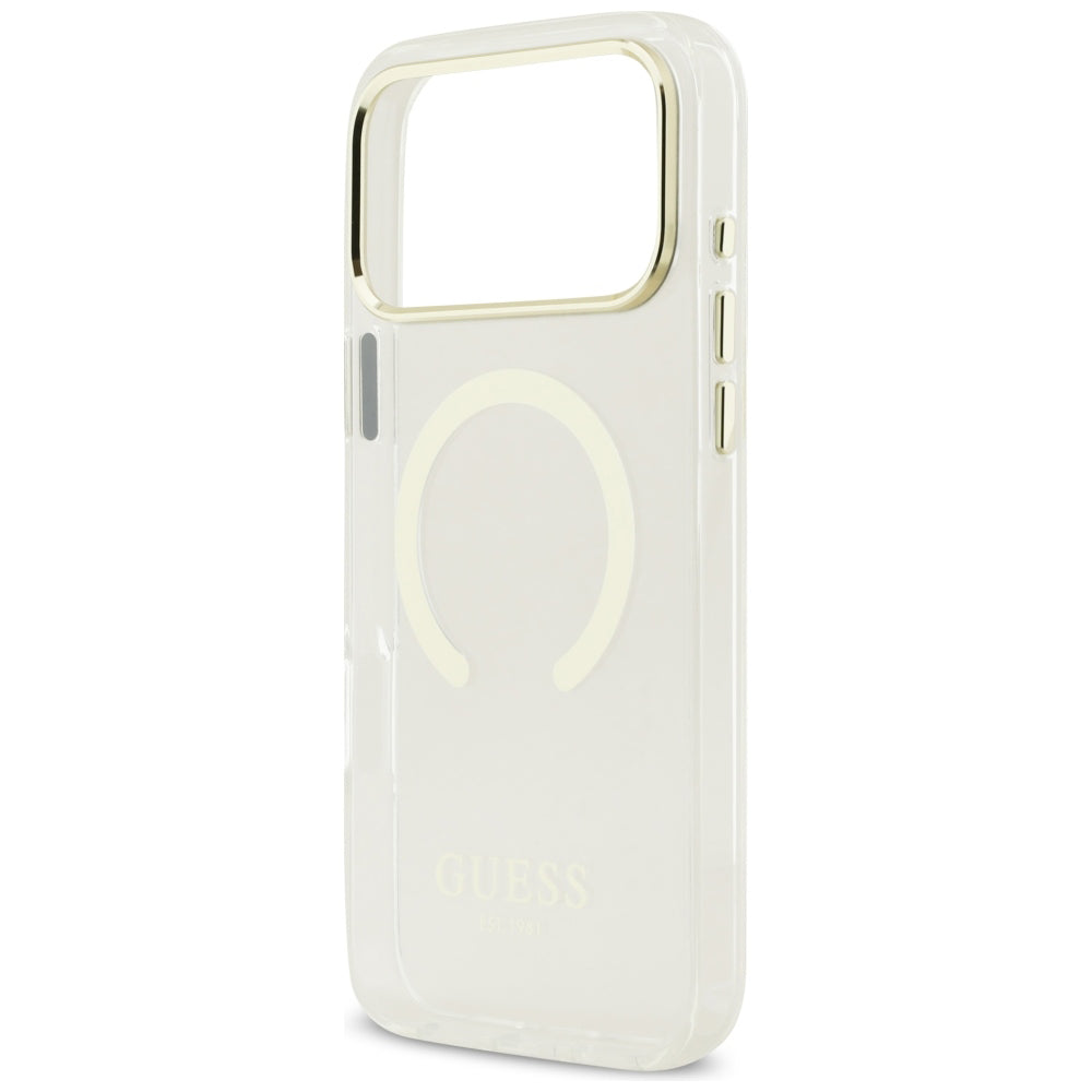 Θήκη MagSafe για Apple iPhone 18 Pro Max, Guess, Metal Outline, Χρυσή