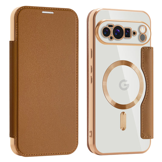 Θήκη MagSafe για Google Pixel 10 Pro XL, Techsuit, SmartMag Book, Καφέ