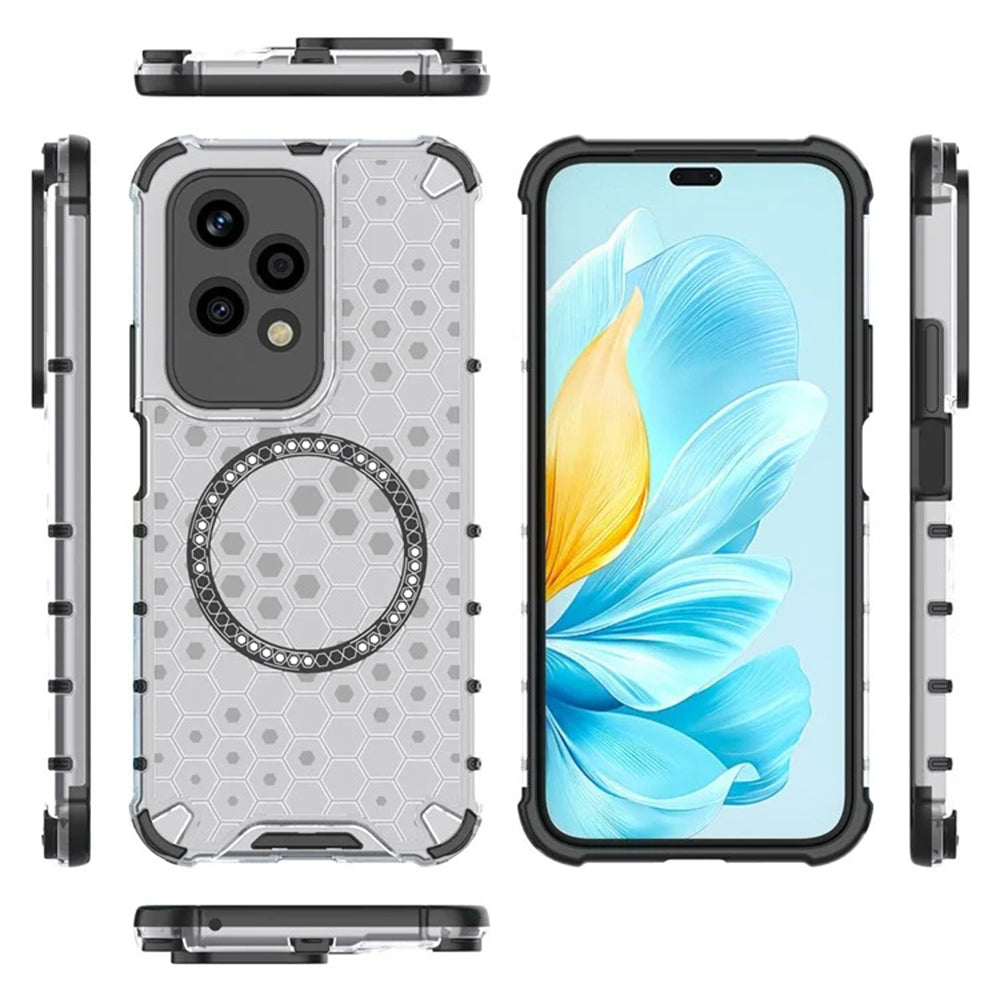Θήκη MagSafe για Honor 200 Lite, Techsuit, HoneyComb Shield, Λευκό