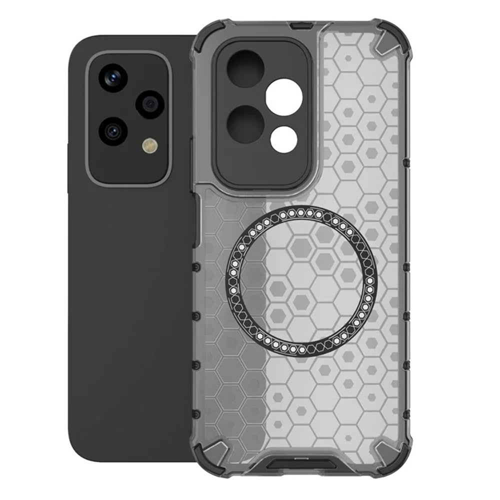 Θήκη MagSafe για Honor 200 Lite, Techsuit, HoneyComb Shield, Μαύρο