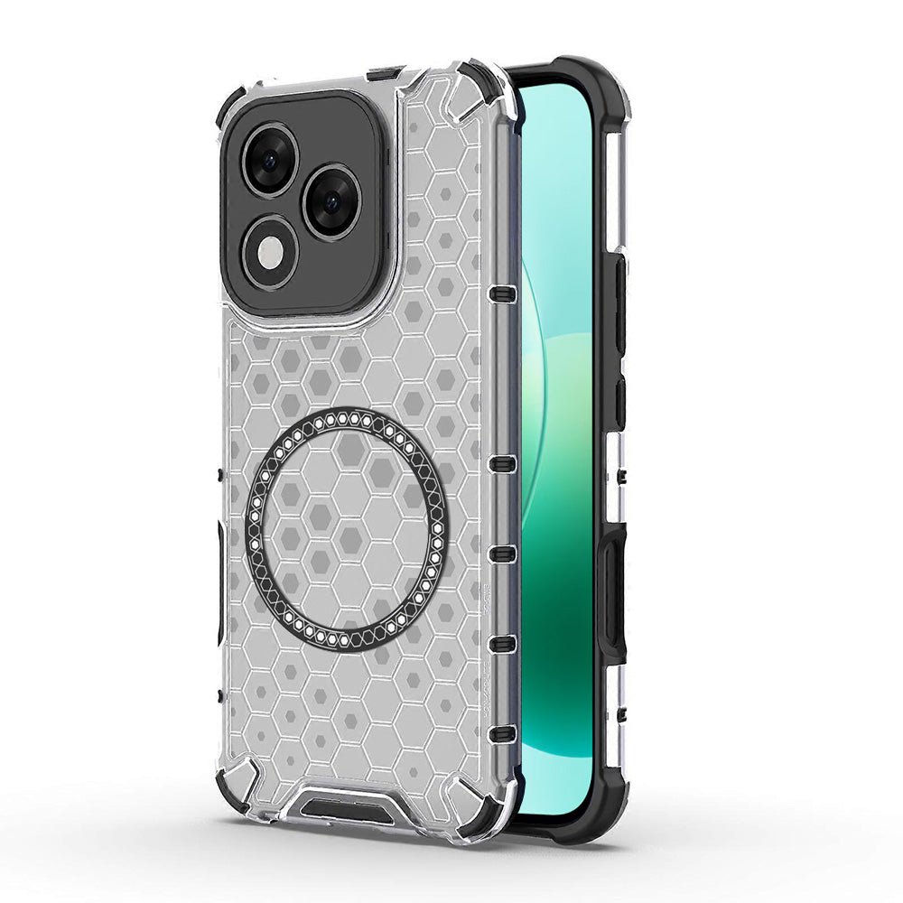 Θήκη MagSafe για Honor 400 Lite, Techsuit, HoneyComb Shield, Λευκή