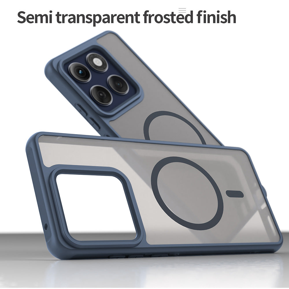 Θήκη MagSafe για Motorola Edge 60 Pro, Techsuit, HaloFrost II (Μεγάλη Οπή Φακού), Μπλε Σκούρο