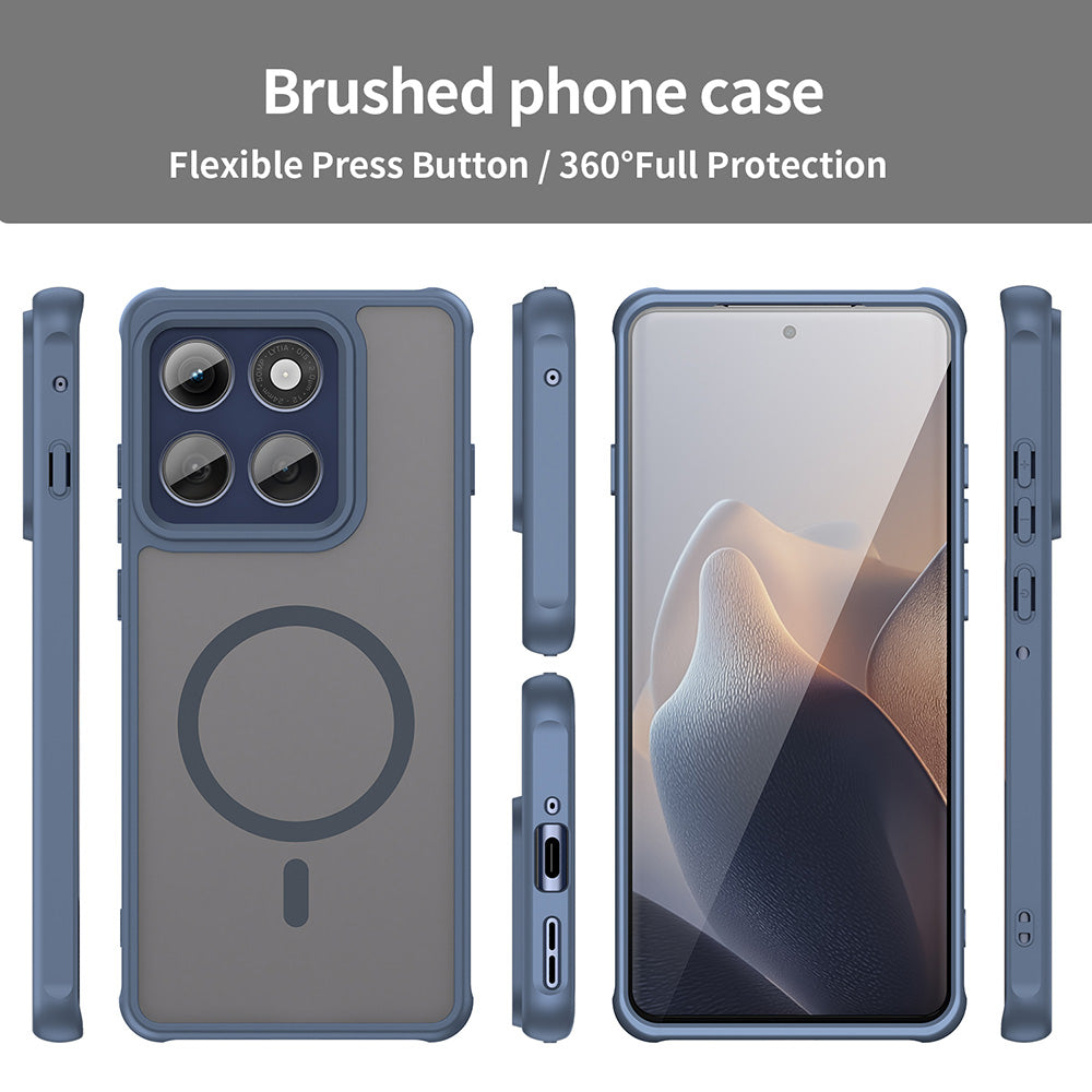 Θήκη MagSafe για Motorola Edge 60 Pro, Techsuit, HaloFrost II (Μεγάλη Οπή Φακού), Μπλε Σκούρο