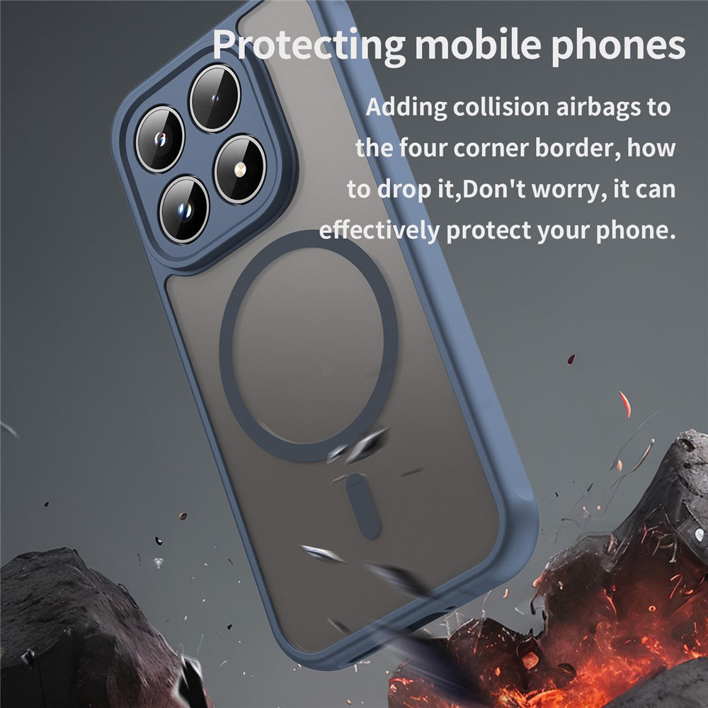 Θήκη MagSafe για Motorola Moto G87 / G77 / G67, Techsuit, HaloFrost II, Μπλε Σκούρο