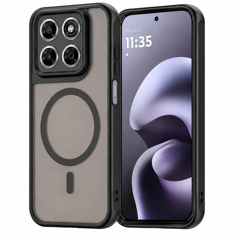 Θήκη MagSafe για Motorola Moto G87 / G77 / G67, Techsuit, HaloFrost II, Μαύρο
