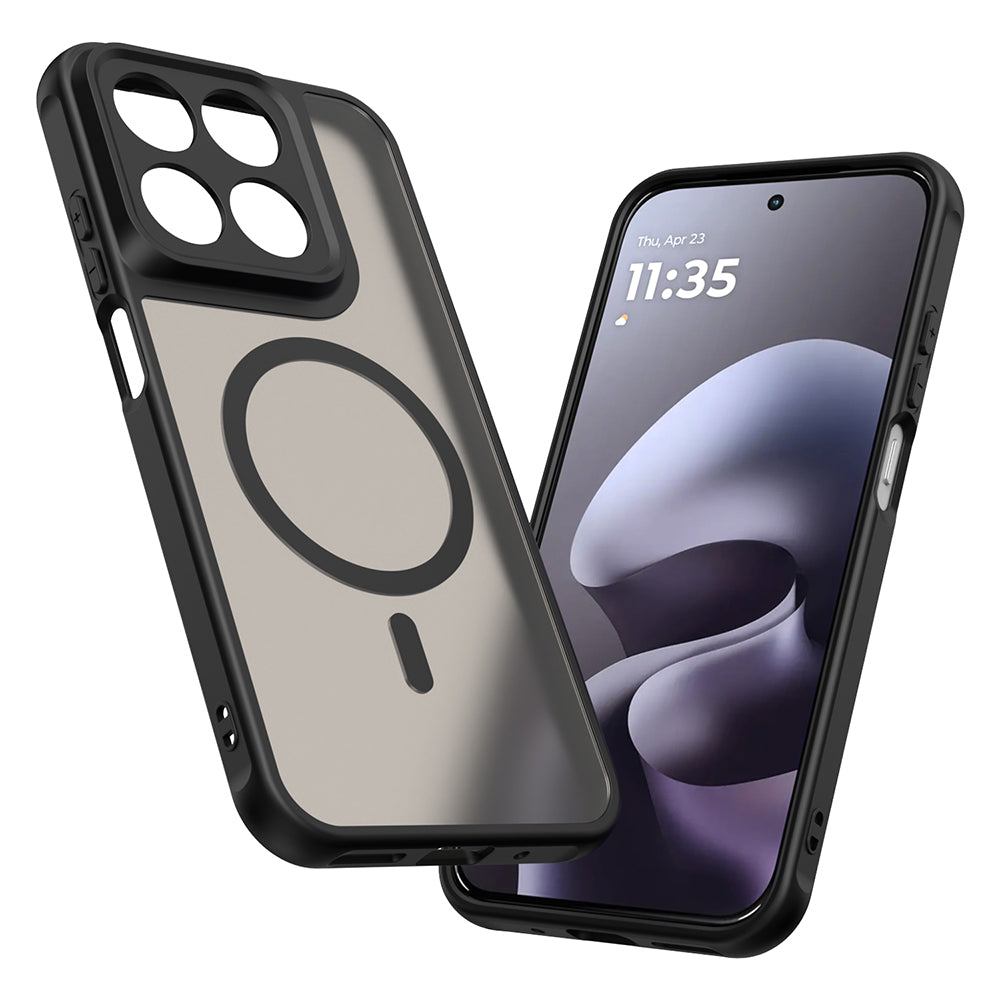 Θήκη MagSafe για Motorola Moto G87 / G77 / G67, Techsuit, HaloFrost II, Μαύρο