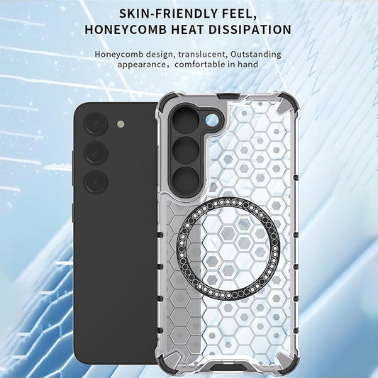 Θήκη MagSafe για Oppo Reno13, Techsuit, HoneyComb Shield, Μαύρο