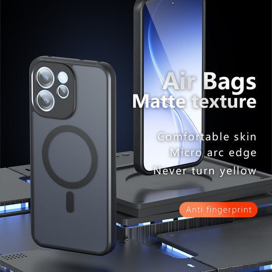 Θήκη MagSafe για Oppo Reno15 FS / Reno15 F, Techsuit, PureFrost, Μαύρο Σατινέ