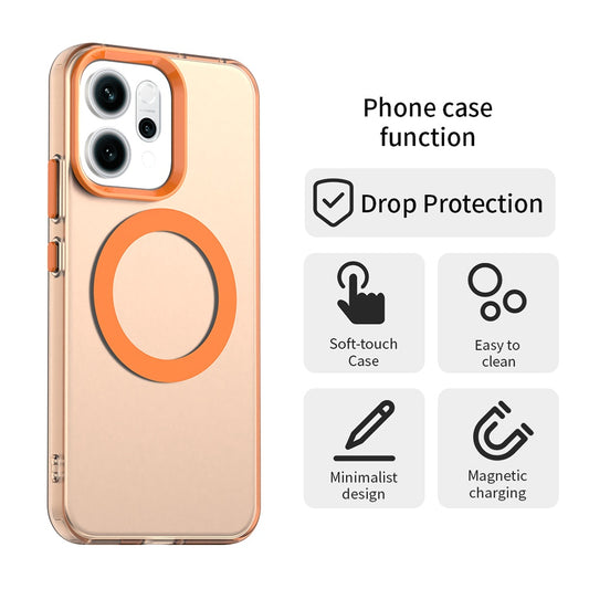 Θήκη MagSafe για Oppo Reno16 F / Reno16 FS, Techsuit, CandyCase, Πορτοκαλί