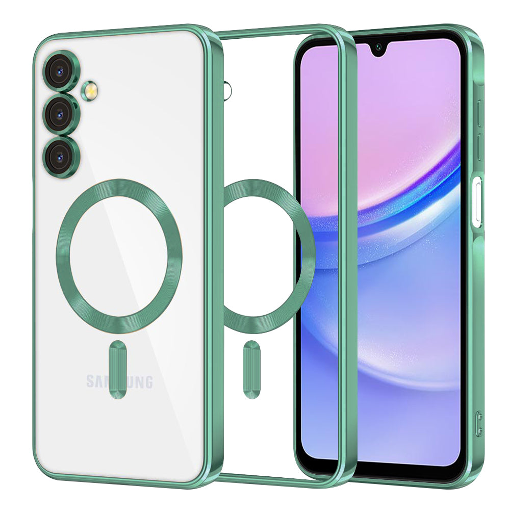 Θήκη MagSafe για Samsung Galaxy A15 5G A156 / A15 A155, Techsuit, Luxury Crystal, Ανοιχτό Πράσινο