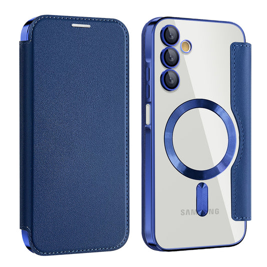 Θήκη MagSafe για Samsung Galaxy A15 5G A156 / A15 A155, Techsuit, SmartMag Book, Μπλε