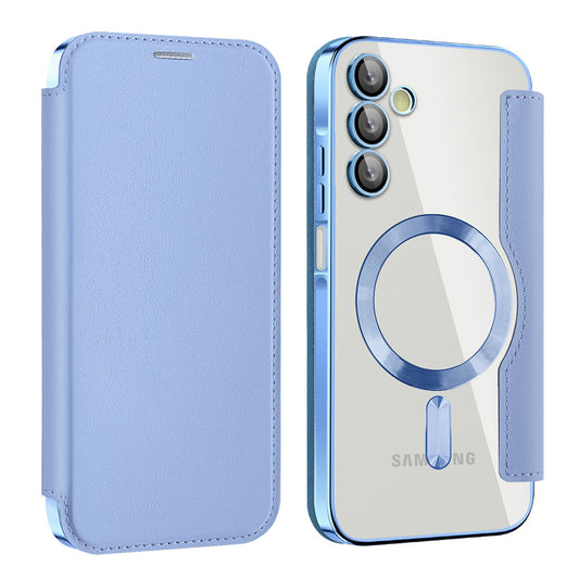 Θήκη MagSafe για Samsung Galaxy A15 5G A156 / A15 A155, Techsuit, SmartMag Book, Μπλε