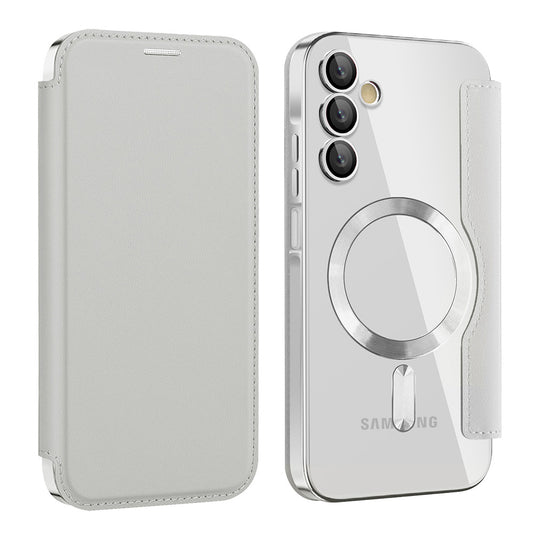 Θήκη MagSafe για Samsung Galaxy A15 5G A156 / A15 A155, Techsuit, SmartMag Book, Γκρι