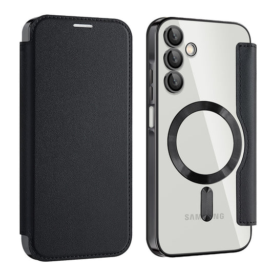 Θήκη MagSafe για Samsung Galaxy A15 5G A156 / A15 A155, Techsuit, SmartMag Book, Μαύρη