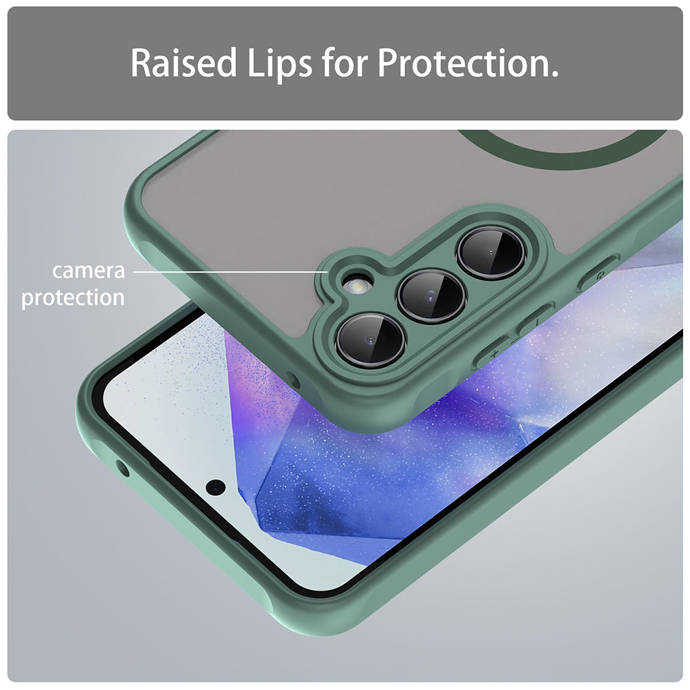 Θήκη MagSafe για Samsung Galaxy A35 5G A356, Techsuit, HaloFrost II, Πράσινο