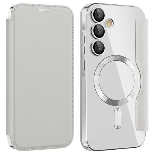 Θήκη MagSafe για Samsung Galaxy A35 5G A356, Techsuit, SmartMag Book, Γκρι