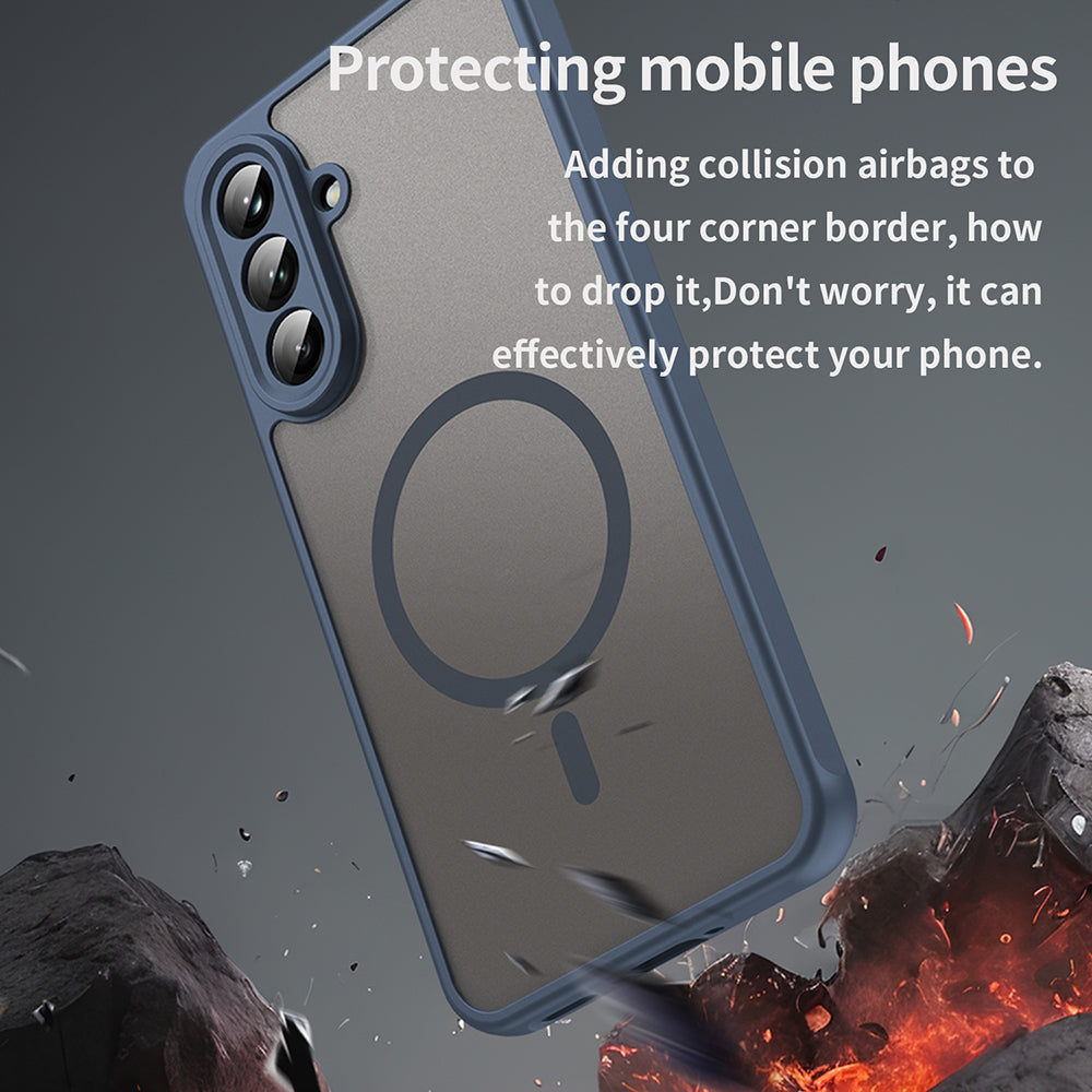 Θήκη MagSafe για Samsung Galaxy A36 A366, Techsuit, HaloFrost II, Μπλε Σκούρο