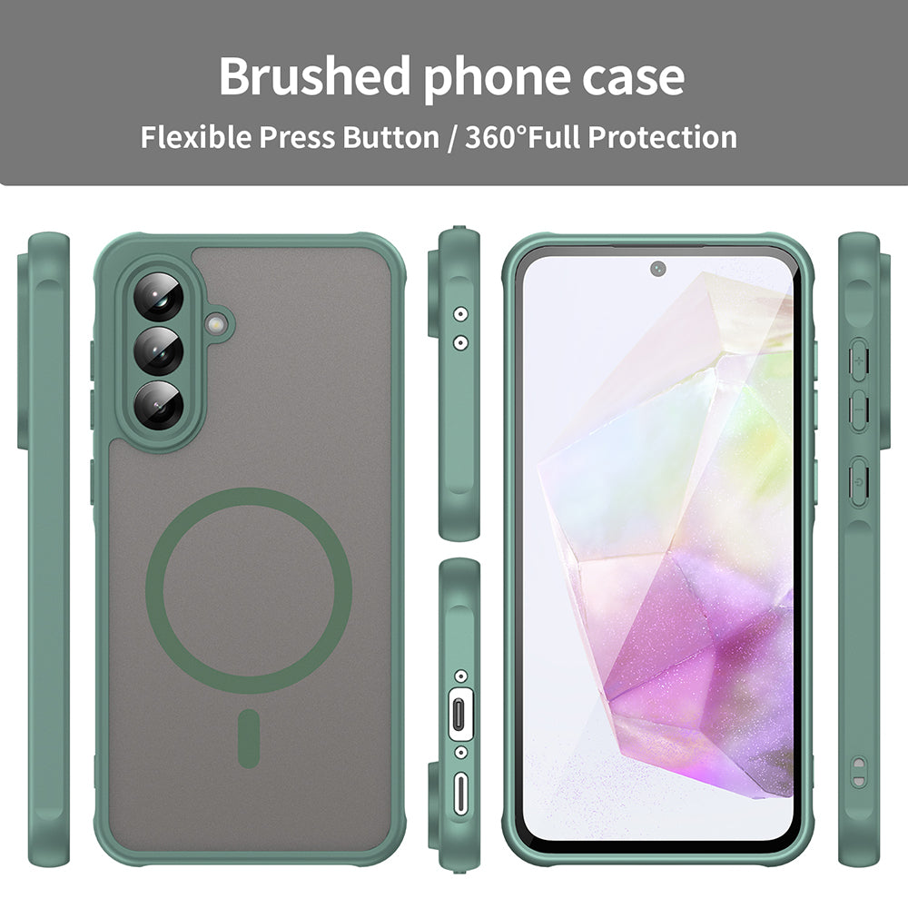 Θήκη MagSafe για Samsung Galaxy A36 A366, Techsuit, HaloFrost II, Πράσινο