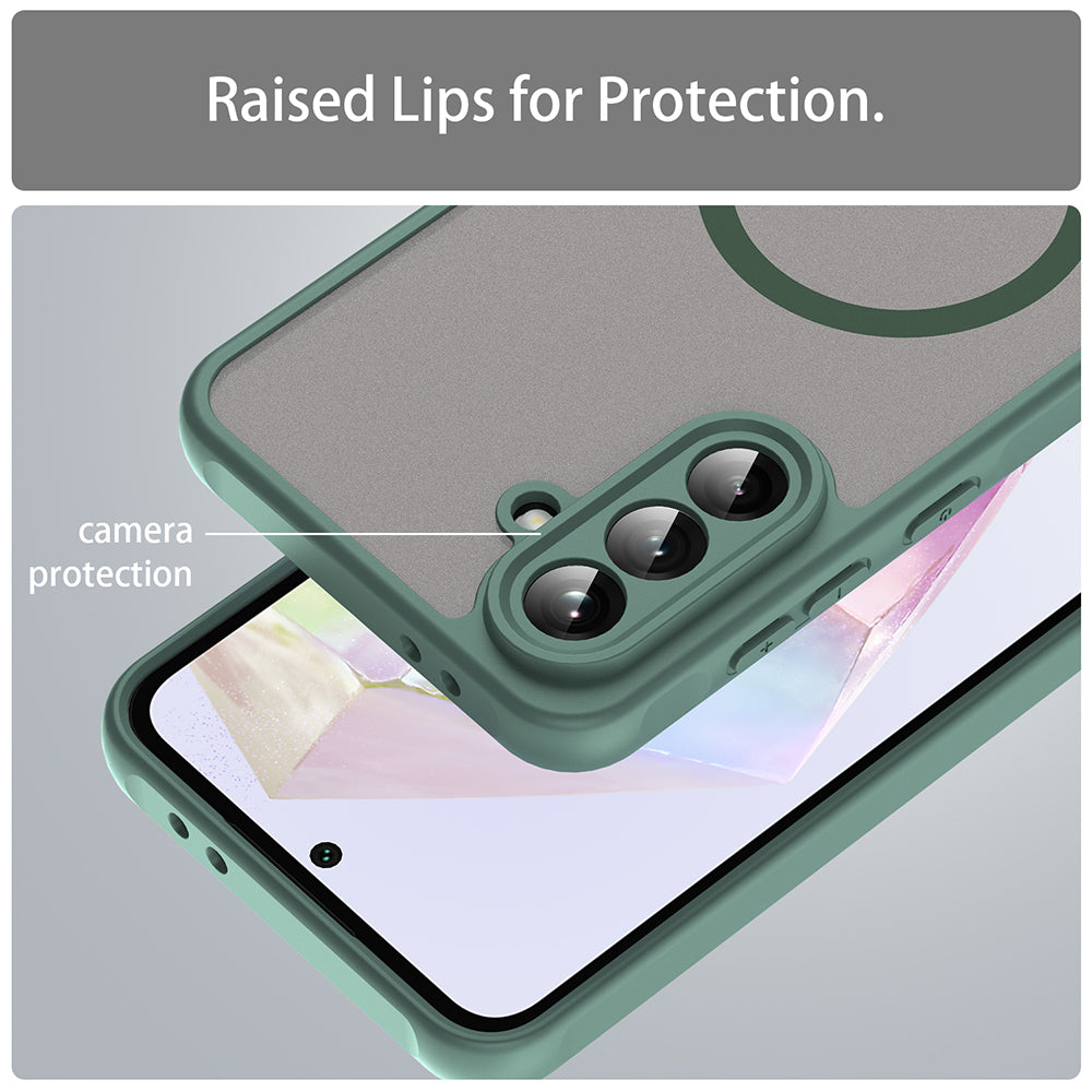 Θήκη MagSafe για Samsung Galaxy A36 A366, Techsuit, HaloFrost II, Πράσινο