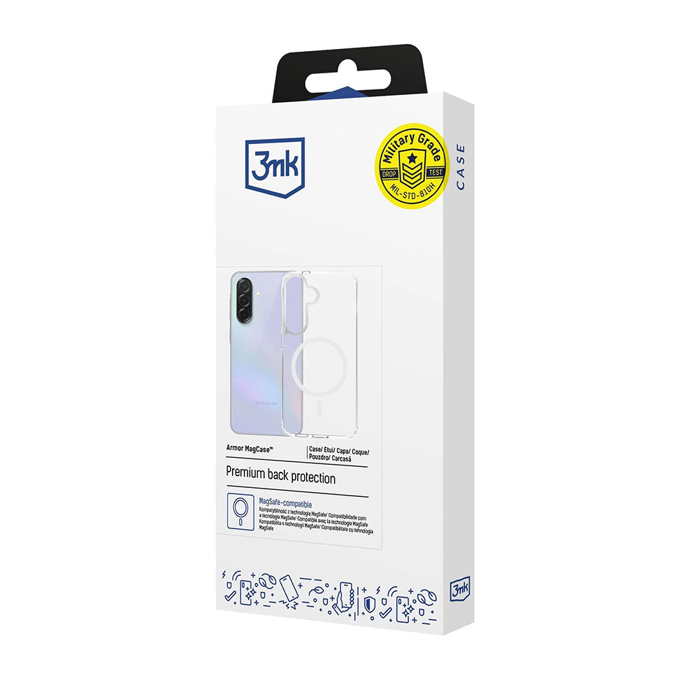 MagSafe Case for Samsung Galaxy A37 5G, 3MK, Armor MagCase, Transparent