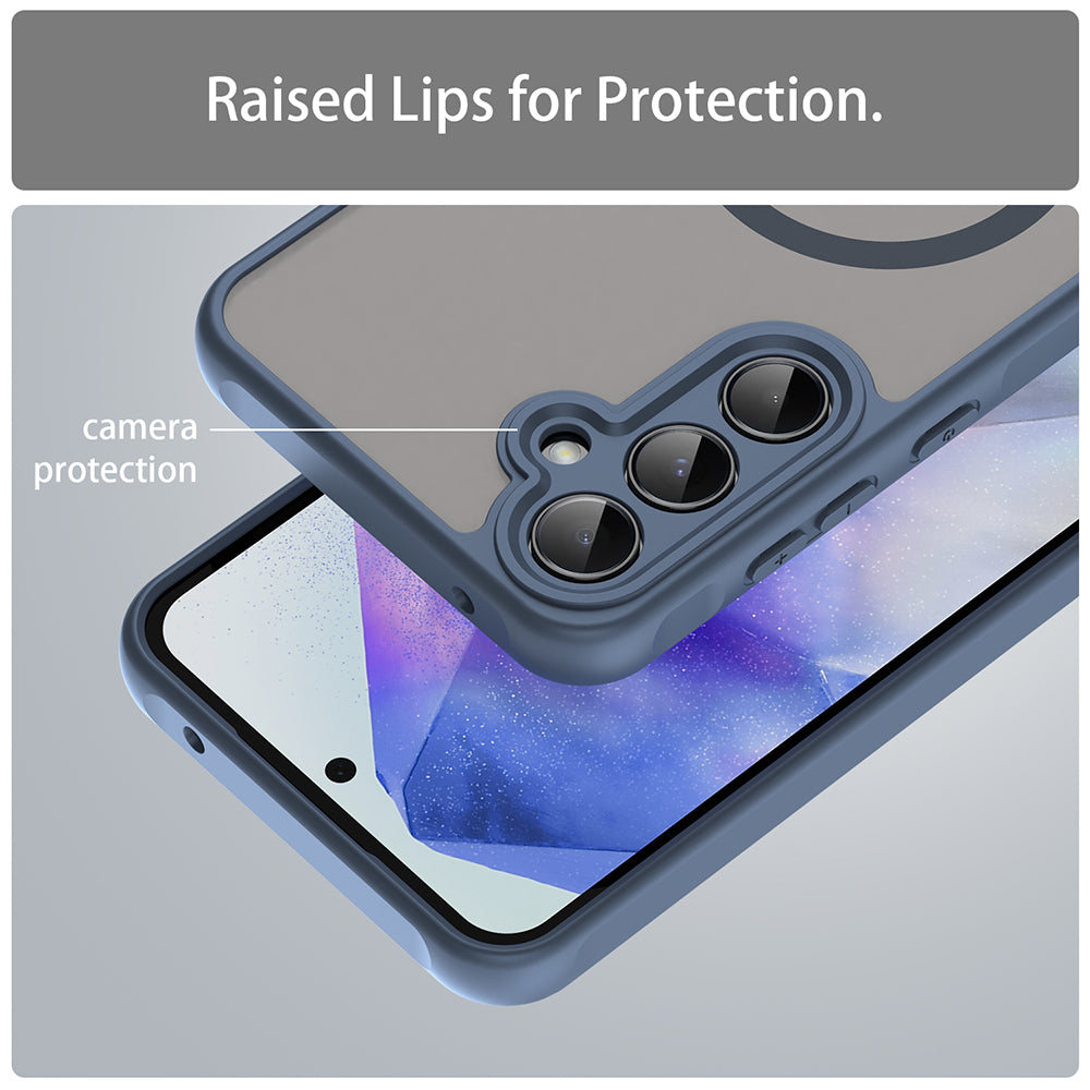 Θήκη MagSafe για Samsung Galaxy A55 5G A556, Techsuit, HaloFrost II, Μπλε Σκούρο