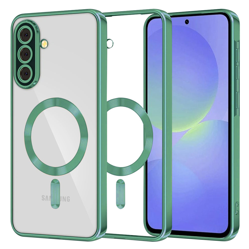 Θήκη MagSafe για Samsung Galaxy A56 A566 / A36 A366, Techsuit, Luxury Crystal, Ανοιχτό Πράσινο