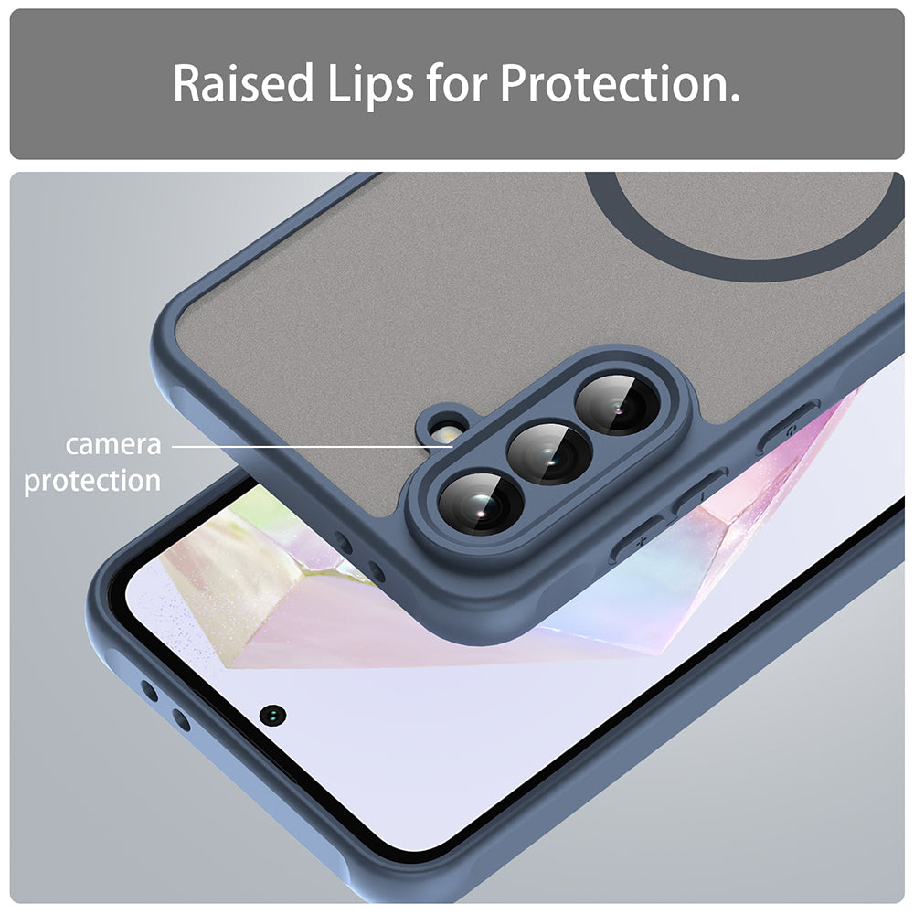 Θήκη MagSafe για Samsung Galaxy A56 A566, Techsuit, HaloFrost II, Μπλε Σκούρο