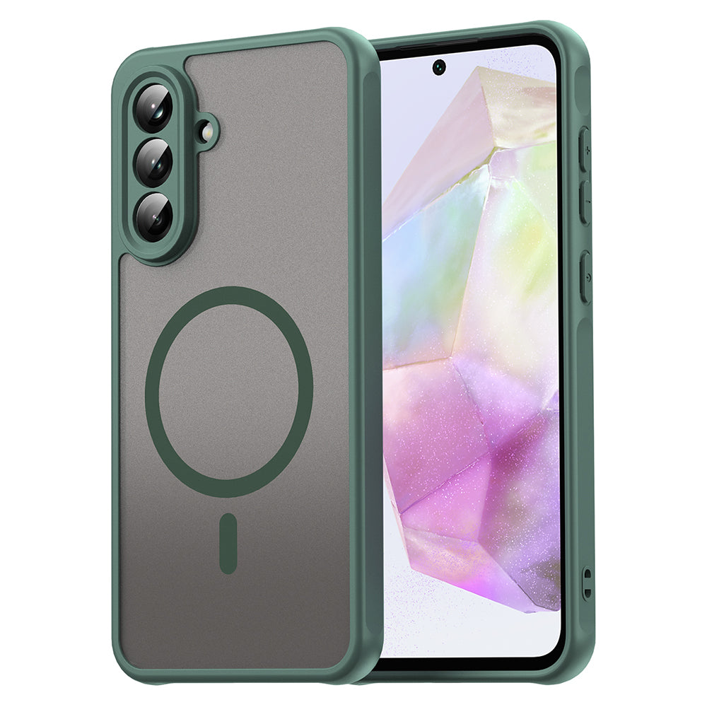 Θήκη MagSafe για Samsung Galaxy A56 A566, Techsuit, HaloFrost II, Πράσινο