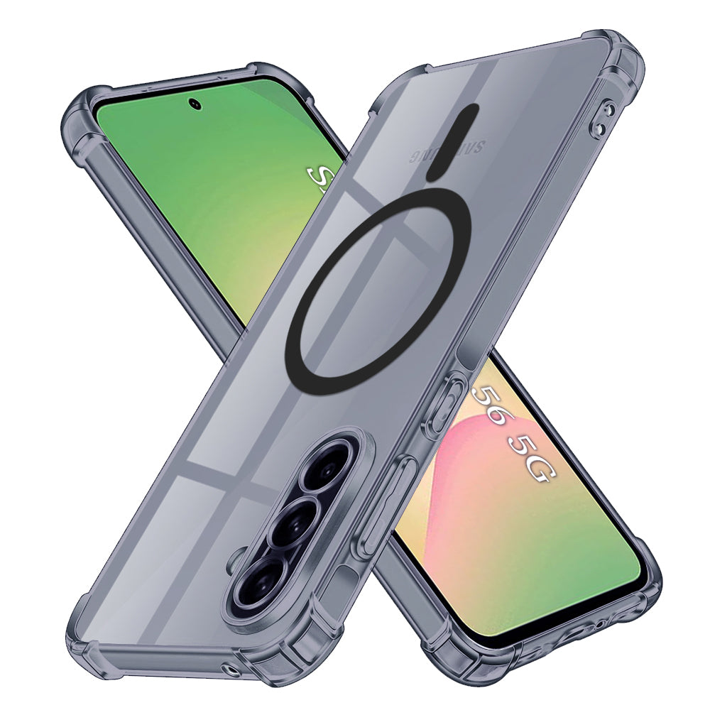 Θήκη MagSafe για Samsung Galaxy A56 A566, Techsuit, Ανθεκτική σε Κρούσεις Διαφανής, Καπνιστή