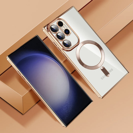 Θήκη MagSafe για Samsung Galaxy S22 Ultra 5G S908, Techsuit, Luxury Crystal, Χρυσή