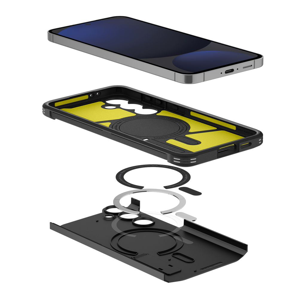 Θήκη MagSafe για Samsung Galaxy S24 FE S721, Spigen, Tough Armor, Μαύρη ACS08625