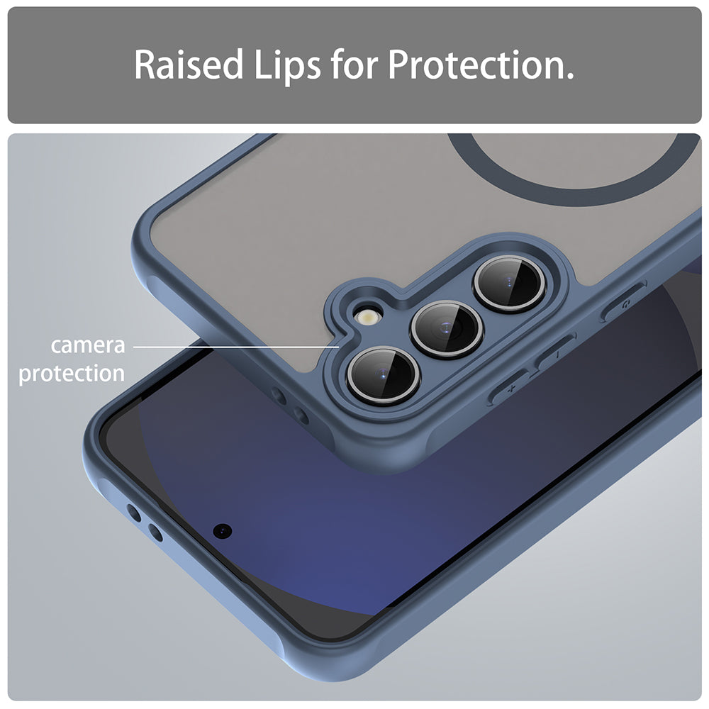 Θήκη MagSafe για Samsung Galaxy S24 FE S721, Techsuit, HaloFrost II, Μπλε Σκούρο