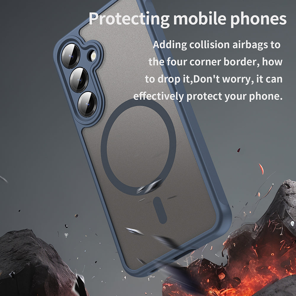 Θήκη MagSafe για Samsung Galaxy S24+ S926, Techsuit, HaloFrost II, Μπλε Σκούρο