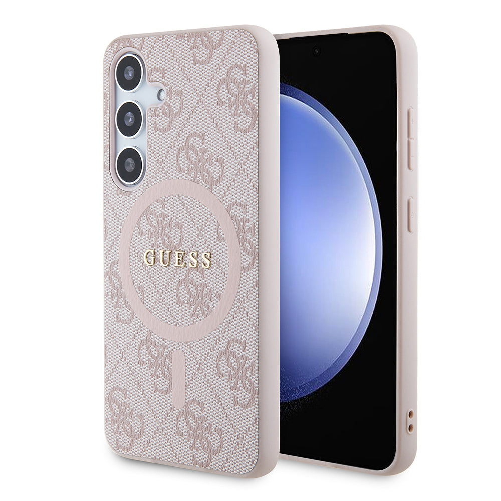 Θήκη MagSafe για Samsung Galaxy S24 S921, Guess, 4G Collection, Ροζ