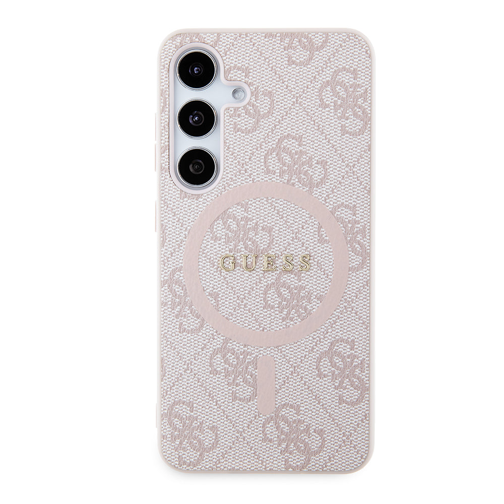 Θήκη MagSafe για Samsung Galaxy S24 S921, Guess, 4G Collection, Ροζ
