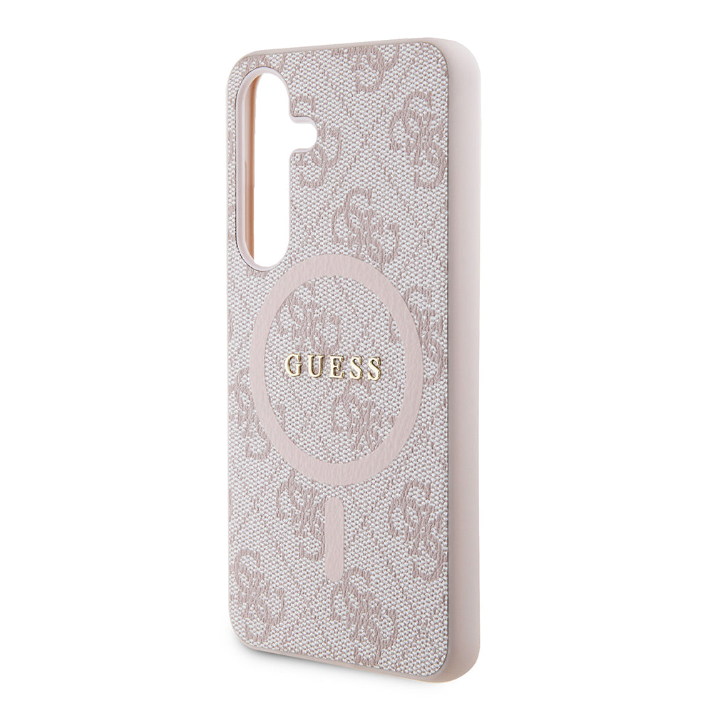 Θήκη MagSafe για Samsung Galaxy S24 S921, Guess, 4G Collection, Ροζ