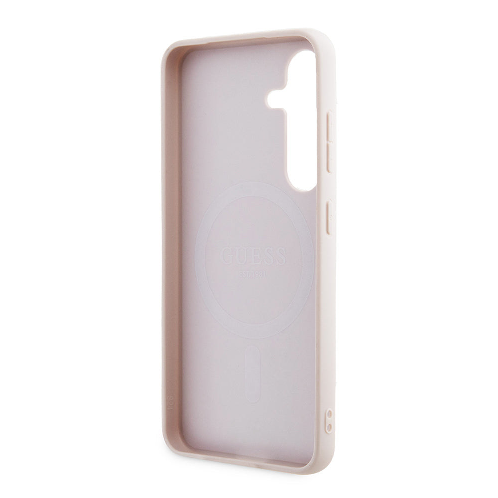 Θήκη MagSafe για Samsung Galaxy S24 S921, Guess, 4G Collection, Ροζ