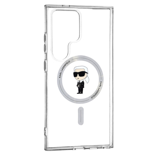 Θήκη MagSafe για Samsung Galaxy S24 Ultra S928, Karl Lagerfeld, IML Ikonik Karl, Διαφανής