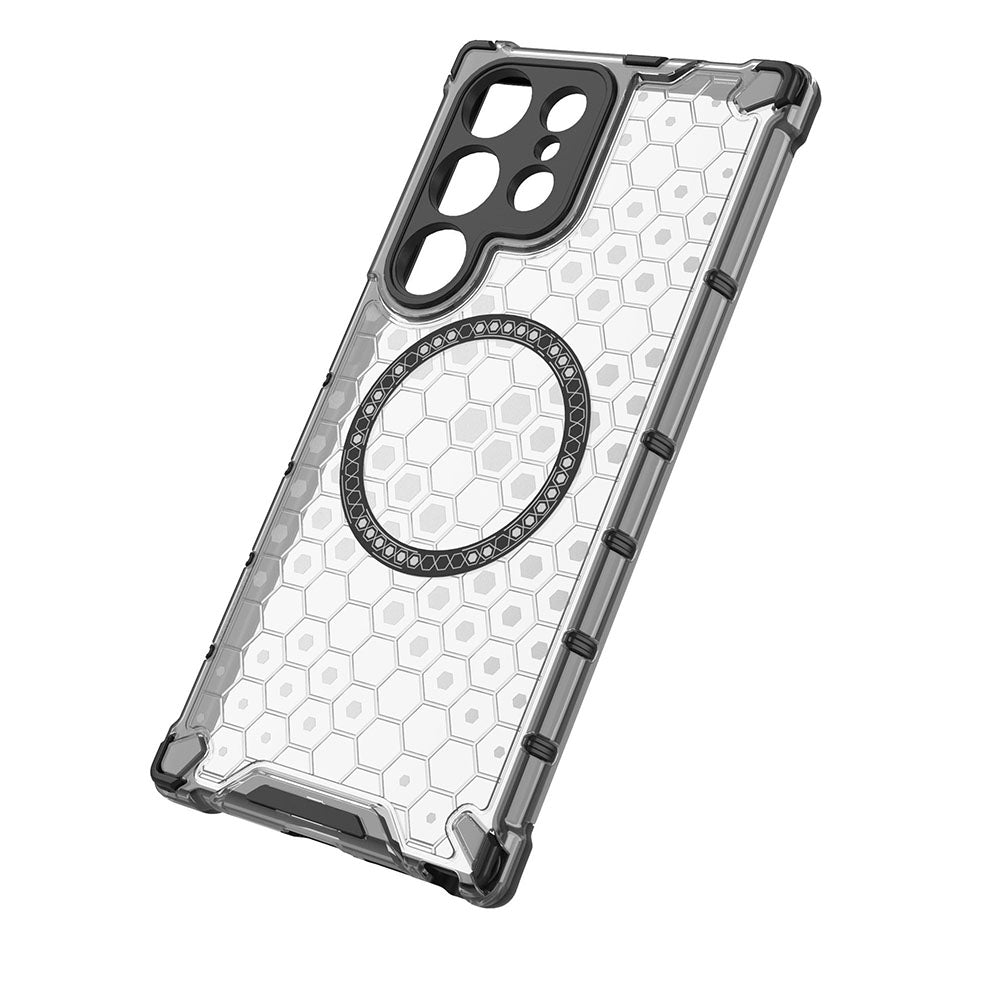 Θήκη MagSafe για Samsung Galaxy S24 Ultra S928, Techsuit, HoneyComb Shield, Λευκό
