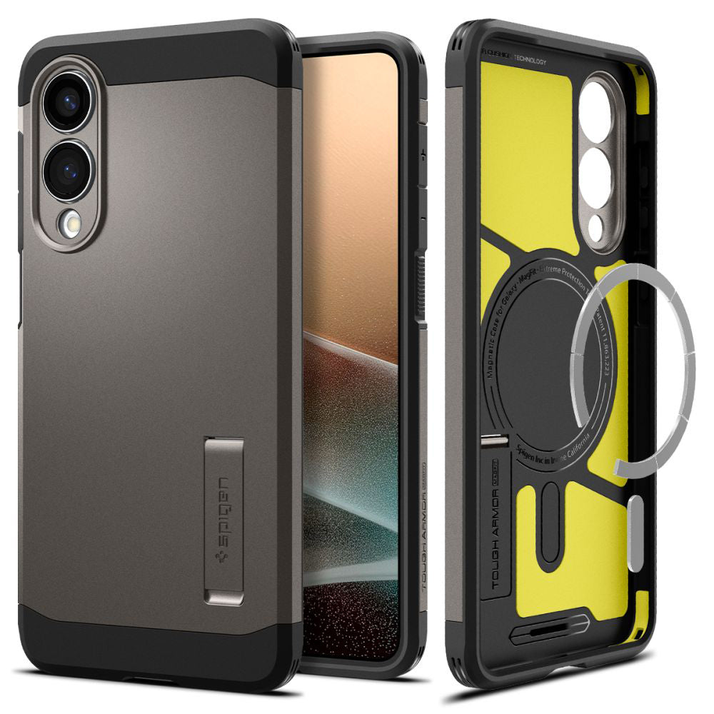 MagSafe Case for Samsung Galaxy S25 Edge S937, Spigen, Tough Armor, Gray ACS09423